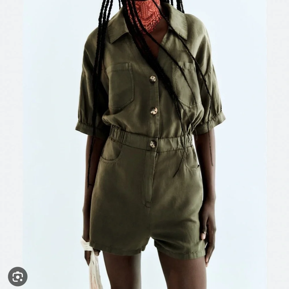 Zara Linen Blend Jumpsuit
